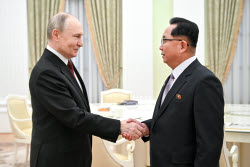 Russia's President Putin meets with Secretary of Central Committee of WPK Ri Hi Yong