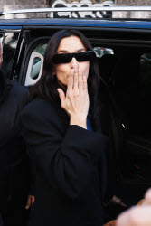 MFW - Irina Shayk arrives at Blumarine Fashion Show