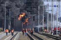 Czech Republic Freight Train Fire