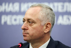 Abkhazian President-elect Gunba gives press conference