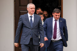 Abkhazian President-elect Gunba gives press conference