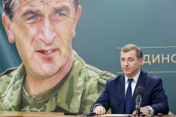 Abkhazia's former presidential candidate Ardzinba gives press conference on election results