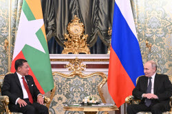 (+VIDEO) Myanmar's PM Min Aung Hlaing on official visit to Moscow