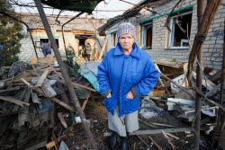 (+VIDEO) Damage from Ukrainian military strike on village in Donetsk People's Republic, Russia