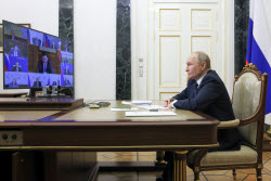 Совещание президента РФ Путина с членами правительства РФ