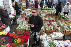 Flowers on sale in Krasnodar in run-up to International Women's Day