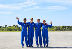 SpaceX Crew-10 Astronauts Arrive At Kennedy Space Center Ahead Of Launch