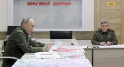Президент РФ Путин в пункте управления Курской группировки 