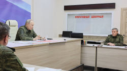 Президент РФ Путин в пункте управления Курской группировки 