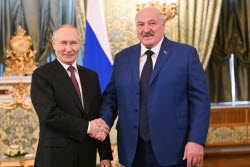 Встреча президента РФ Путина и президента Белоруссии Лукашенко в Москве