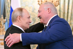 Встреча президента РФ Путина и президента Белоруссии Лукашенко в Москве