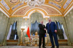 Встреча президента РФ Путина и президента Белоруссии Лукашенко в Москве