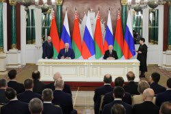 Встреча президента РФ Путина и президента Белоруссии Лукашенко в Москве
