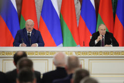 Встреча президента РФ Путина и президента Белоруссии Лукашенко в Москве