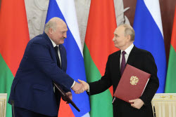 Встреча президента РФ Путина и президента Белоруссии Лукашенко в Москве
