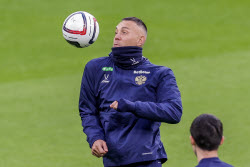 Russia and Grenada national football teams training in Moscow