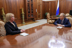 Russian President Putin meets with former Zaporozhye Region government chair Gekht
