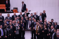 Protest in Ankara against the detention of Istanbul mayor Imamoglu