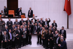 Protest in Ankara against the detention of Istanbul mayor Imamoglu
