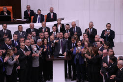 Protest in Ankara against the detention of Istanbul mayor Imamoglu