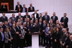 Protest in Ankara against the detention of Istanbul mayor Imamoglu