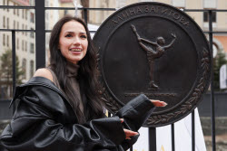 Olympic champion figure skater Alina Zagitova's medal unveiled at Rosa Khutor