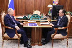 Встреча президента РФ Путина и губернатора Краснодарского края Кондратьева