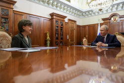 President Putin meets with Russian Export Centre CEO Nikishina
