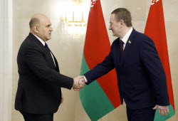 Prime ministers of Russia and Belarus meet for talks in Moscow