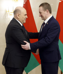 Prime ministers of Russia and Belarus meet for talks in Moscow