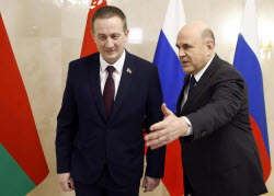 Prime ministers of Russia and Belarus meet for talks in Moscow