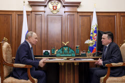 Russia’s President Putin meets with Moscow Region Governor Vorobyov