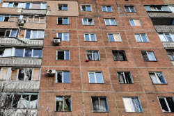 Последствия обстрела Донецка