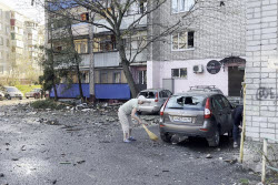 Последствия атаки БПЛА в Курске