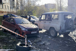 Последствия атаки БПЛА в Курске