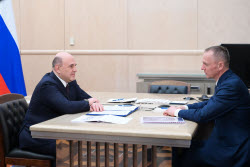 Russian PM Mishustin meets with Technonicol President Kolesnikov