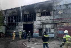 Пожар на подшипниковом заводе в Курске