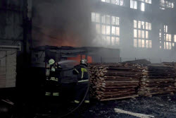 Пожар на подшипниковом заводе в Курске
