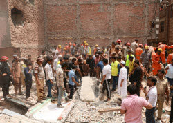 At least four killed in New Delhi building collapse