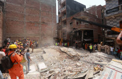 At least four killed in New Delhi building collapse