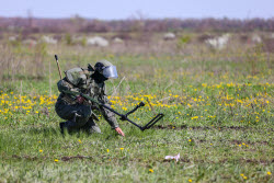 Field demining in Lugansk People's Republic