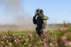 Field demining in Lugansk People's Republic