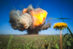 Field demining in Lugansk People's Republic