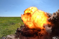 Field demining in Lugansk People's Republic