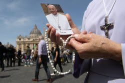 Faithful Gather in St Peters Square After the Death of Pope Francis - Vatican