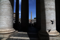 St. Peter's Square on the day of Pope Francis' death.