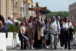 St. Peter's Square on the day of Pope Francis' death.