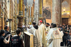 Mass for Pope Francis held in Jerusalem