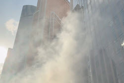 Fire hits Moscow International Business Centre