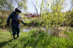 Demining of Lugan River in Lugansk People's Republic